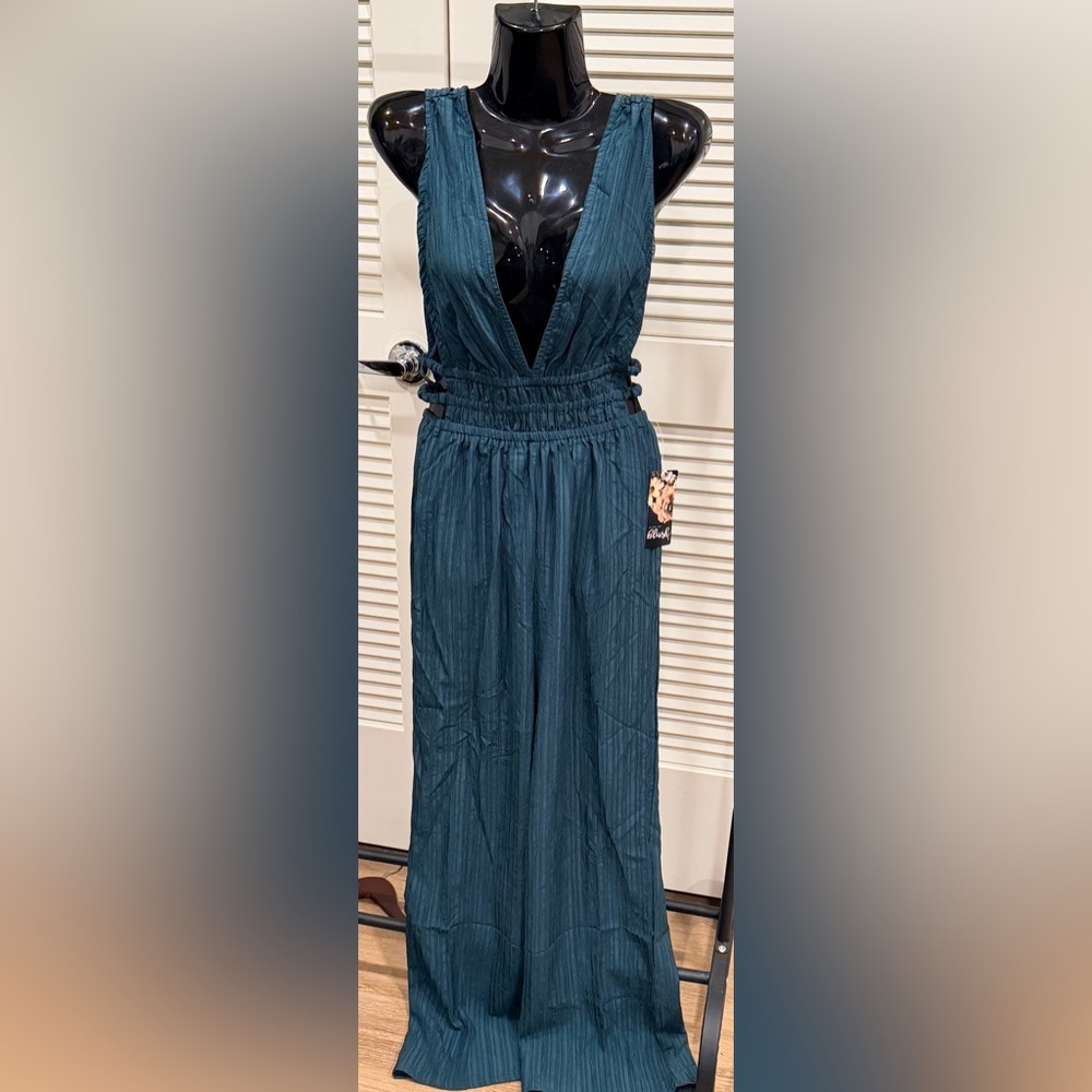 Blush Dark Teal Jumpsuit